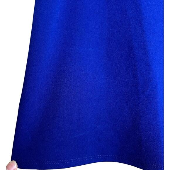 Jodifl Royal Blue Puff Shoulder Short Sleeve V-Neckline Blouse Top Size Medium - Picture 8 of 8